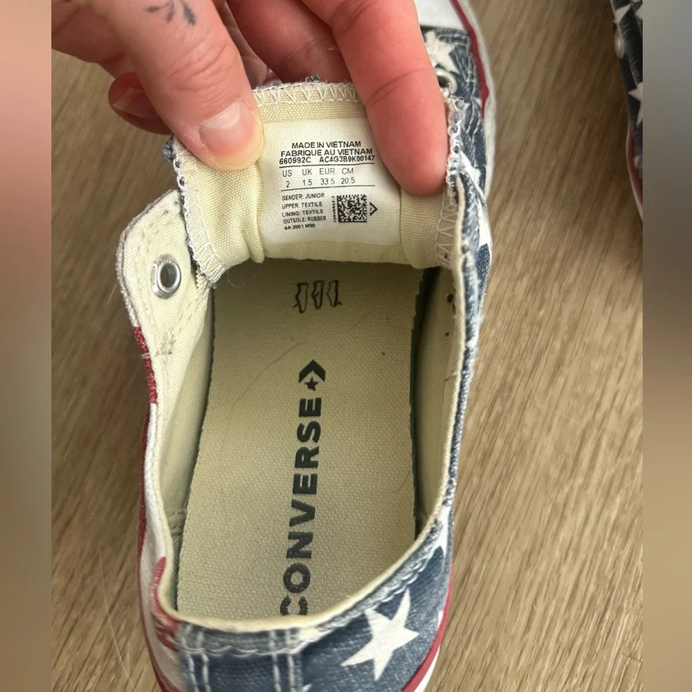Converse Kids' Red and Blue All Star Sneakers - Picture 4 of 5
